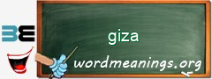 WordMeaning blackboard for giza